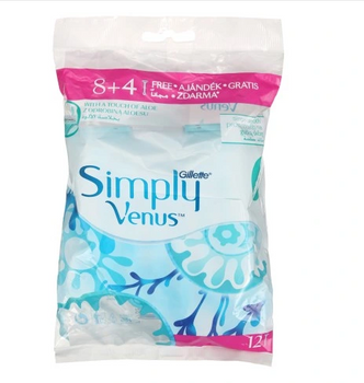 Gillette Simply Venus2 Einwegrasierer 12 Stück.