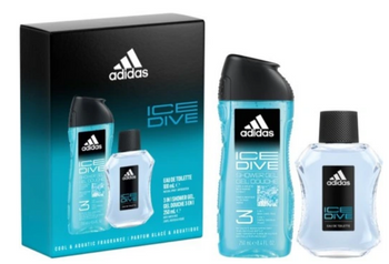 Adidas Ice Dive Herrenset Eau de Toilette + 100 ml + Duschgel 250 ml