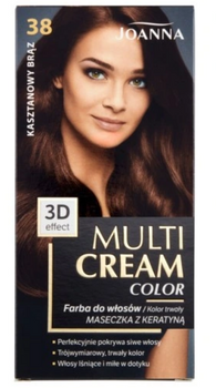 Joanna Multi Creme Farbe Haarfärbemittel Kastanienbraun 38