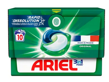 Ariel Original Kapseln zum Waschen von weißen und bunten Stoffen 10 Stück