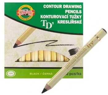Koh-I-Noor Soft Eye Contour Crayon Schwarz Schachtel mit 12 Stück.