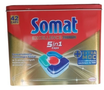Somat Excellence Premium 5in1 Spülmaschinenkapseln Dose 42 Stk