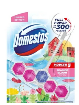 Domestos WC-Würfel Power 5 Seaside Bloom 55 g Frische und Hygiene bei jeder Spülung!