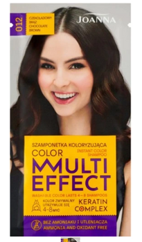Joanna Multi Effect Color Keratin Complex Haarshampooetka - 012 Schokoladenbraun 35 g