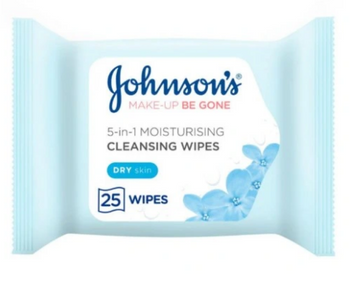 Johnson's Pampering Moisturising Make-up Removing Wipes für fettige Haut und Mischhaut 25 Stück