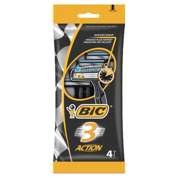 Bic Action 3-Klingen-Rasierer 4 Stück.