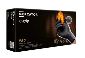 Mercator Go Grip Black Einweg-Nitrilhandschuhe XXL 50 Stk. Schwarz