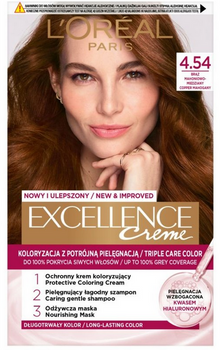 L'Oreal Paris Excellence Creme Haarfarbe 4.54 Mahagoni-Kupferbraun