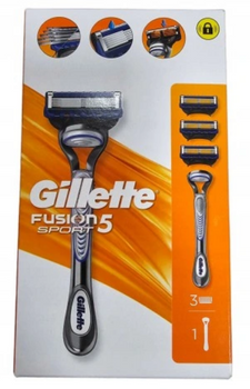 Gillette Fusion Sport 5 Rasierer + 3 Klingen