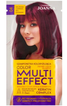 Joanna Multi Effect Color Keratin Complex Haarshampooetka -04 Himbeerrot 35 g