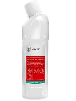 Medisept Mediclean 330 Chlorpräparat zum Reinigen und Weißen von: Toilettenschüsseln, Urinalen, Badewannen, Waschbecken, Duschtassen, Waschbecken, Abflüssen, Körben und Abfallbehältern 750 ml