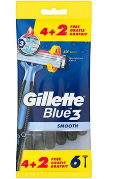 Gillette Blue3 Smooth Einwegrasierer 4+2 Stück