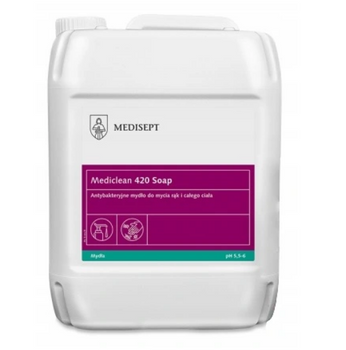 Mediclean 420 Scrub 5 L - Antibakterielle Flüssigseife für die Hand- und Körperreinigung Geruchsneutral Medisept