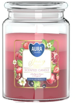 Bispol Dreifarbige Duftkerze im Glas 500 g Juicy Fruits