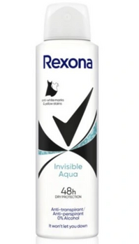 Rexona Women's Crystal Aqua Unsichtbares Deodorant 150 ml