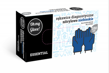 Oh My Glove Eseential Puderfreie Einweghandschuhe aus Nitril M 100 Stück Blau