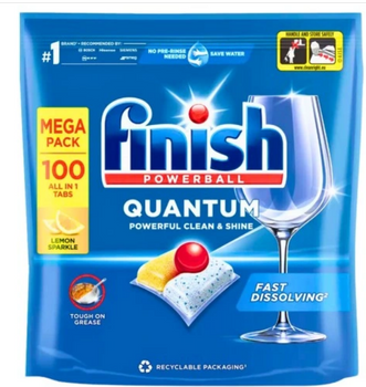 Finish Quantum All in One Lemon Dishwasher Capsules 100 Stück