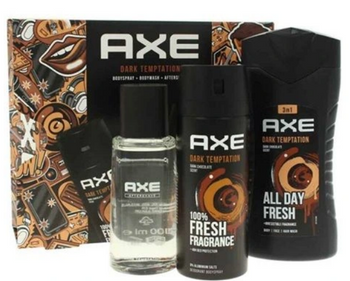 Axe Dark Temptation Geschenkset für Männer Duschgel 250 ml + Deodorant Spray 150 ml + Aftershave 100 ml