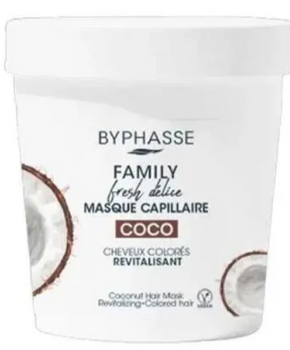 Byphasse Family Fresh Delice Maske für coloriertes Haar Kokosnuss 250 ml