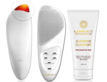 Lumineo SONIC White Face Brush + Sensitive Skin Gel