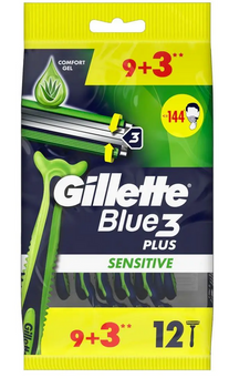 Gillette Blue3 Plus Sensitive 9+3 Stück