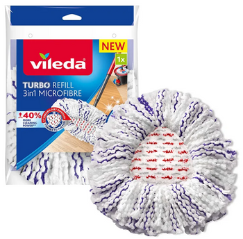 Vileda TURBO Rotationsmop Nachfüllpack 3in1 Mikrofaser