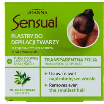 Joanna Sensual Gesichtshaarentfernungspflaster Grüner Tee 12 Stück